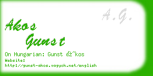 akos gunst business card